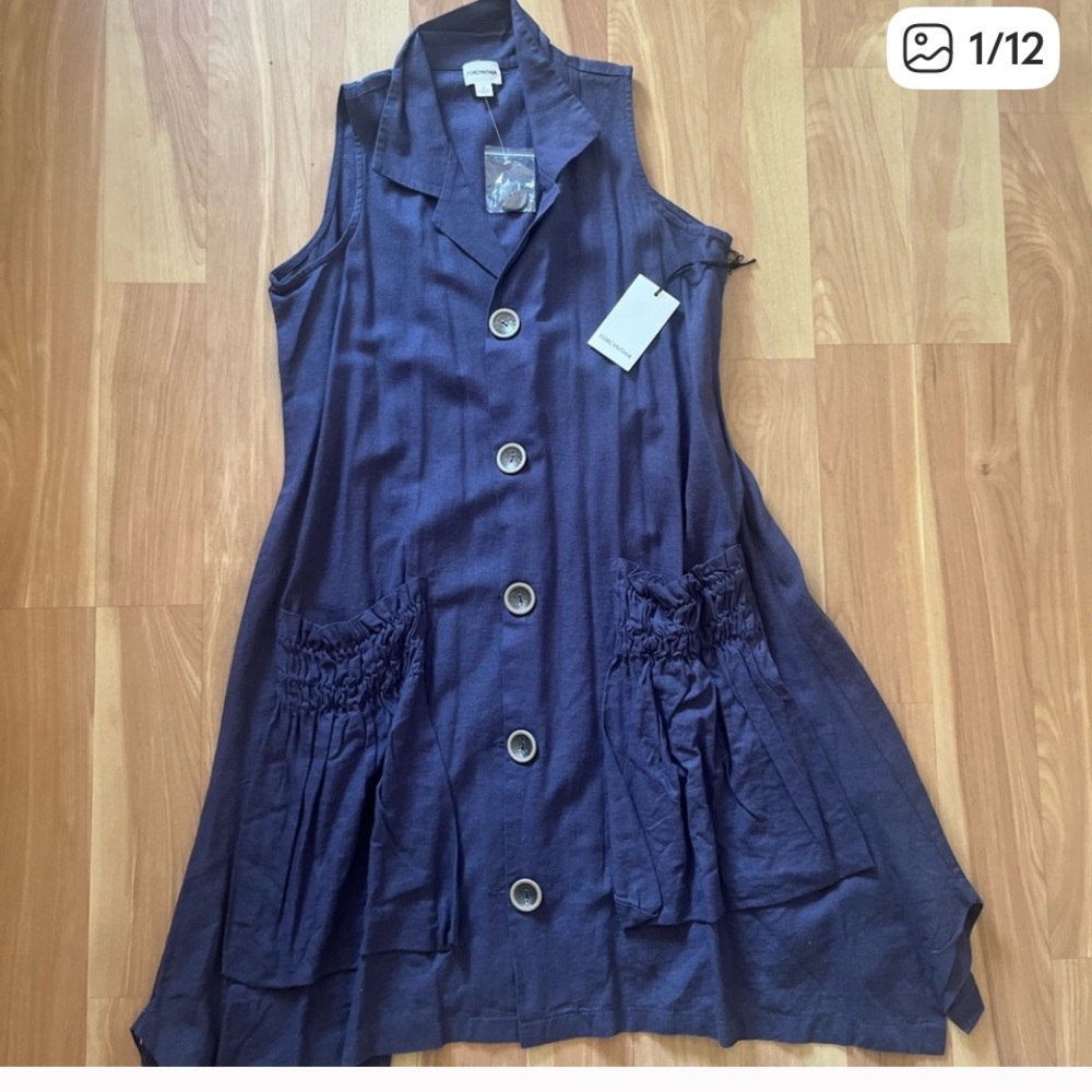 New For Cynthia Navy Blue Midi Dress - Picture 5 of 15